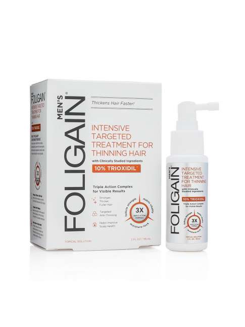 Foligain Traitement anti-chute de cheveux 10 % de trioxidil pour homme