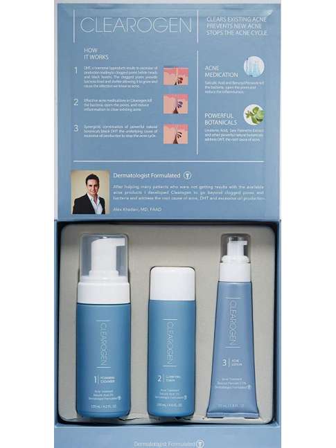 Clearogen Acne Treatment Anti-Blemish System -3 steps to a clear skin