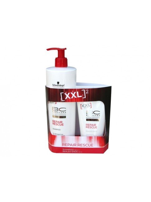 SCHWARZKOPF BONACURE BC PACK REPAIR RESCUE SHAMPOO 500 ml + FIT ENDS 150 ml